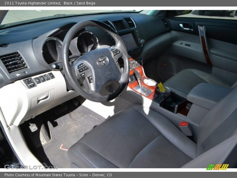 Black / Sand Beige 2011 Toyota Highlander Limited