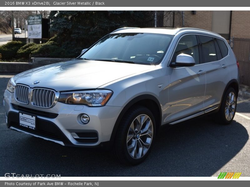 Glacier Silver Metallic / Black 2016 BMW X3 xDrive28i