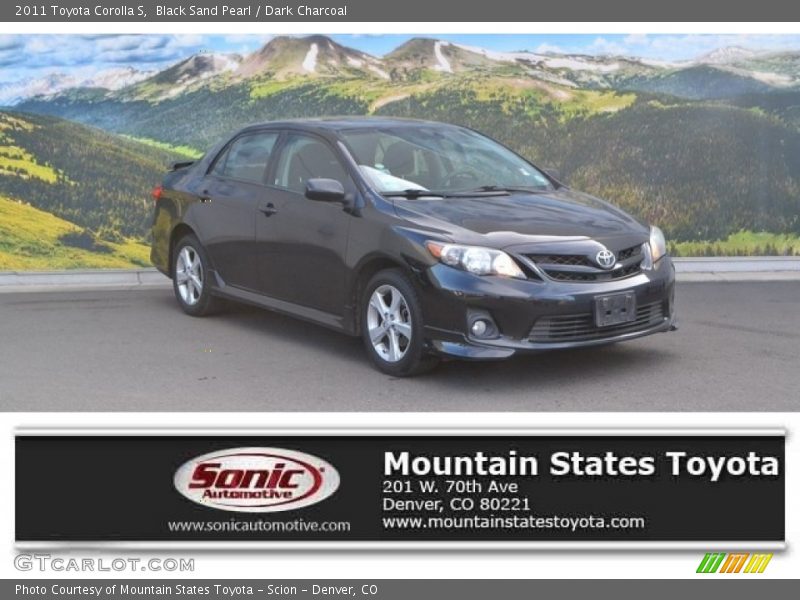 Black Sand Pearl / Dark Charcoal 2011 Toyota Corolla S