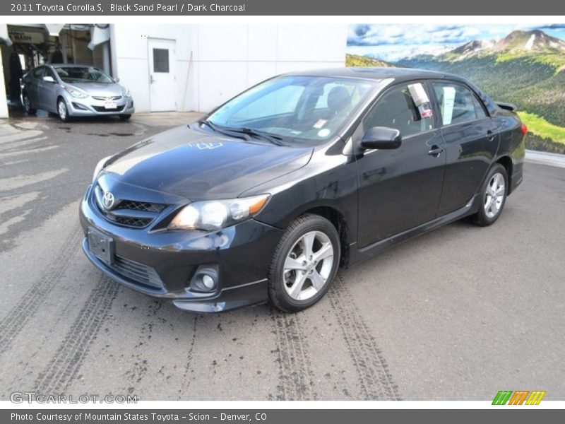 Black Sand Pearl / Dark Charcoal 2011 Toyota Corolla S