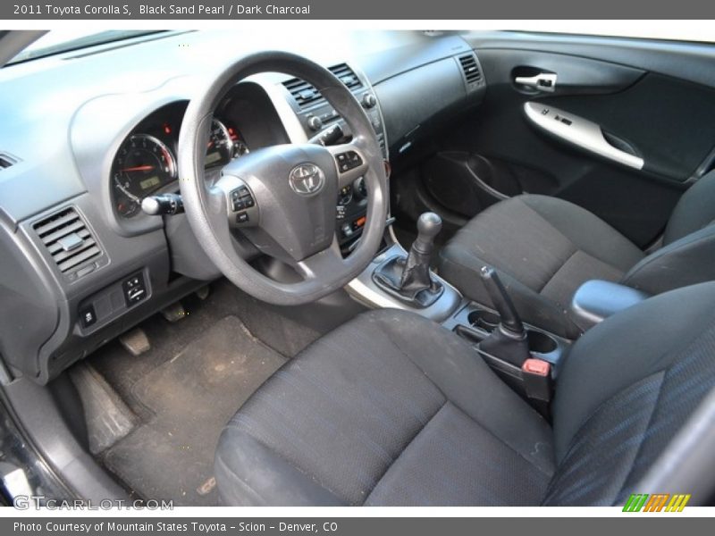 Black Sand Pearl / Dark Charcoal 2011 Toyota Corolla S