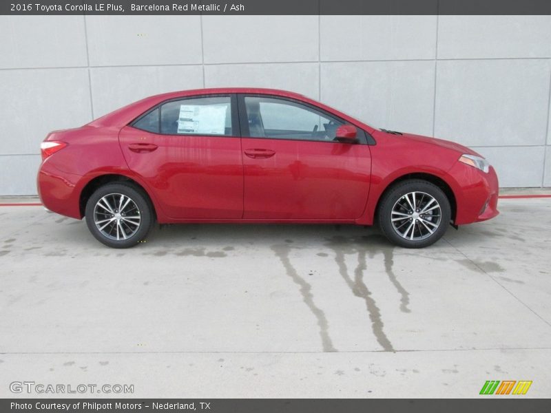 Barcelona Red Metallic / Ash 2016 Toyota Corolla LE Plus