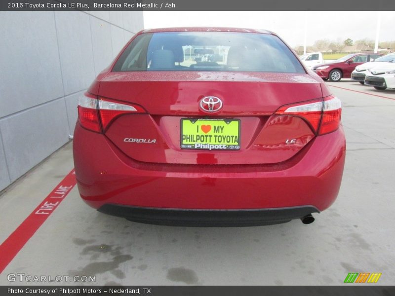 Barcelona Red Metallic / Ash 2016 Toyota Corolla LE Plus