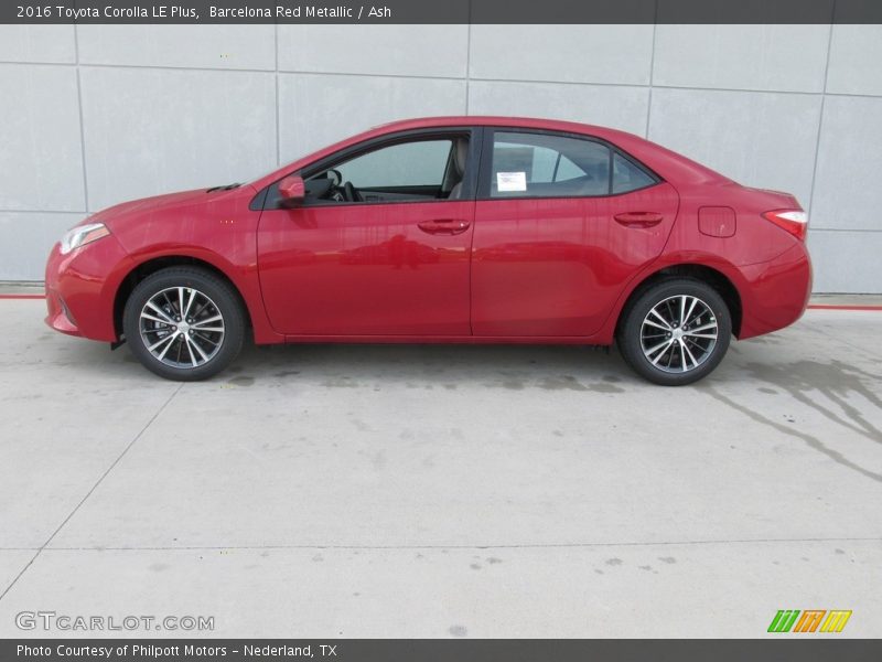 Barcelona Red Metallic / Ash 2016 Toyota Corolla LE Plus