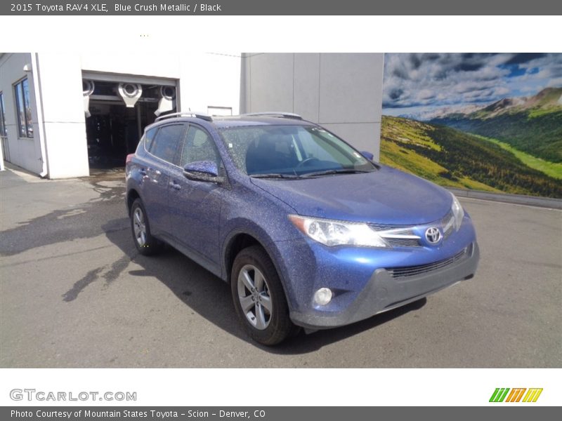 Blue Crush Metallic / Black 2015 Toyota RAV4 XLE