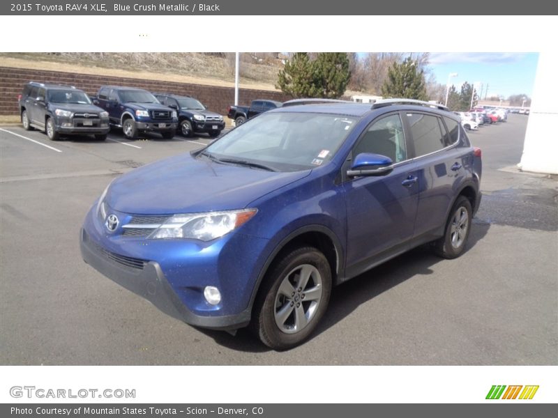Blue Crush Metallic / Black 2015 Toyota RAV4 XLE