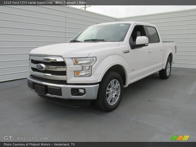 White Platinum / Black 2016 Ford F150 Lariat SuperCrew