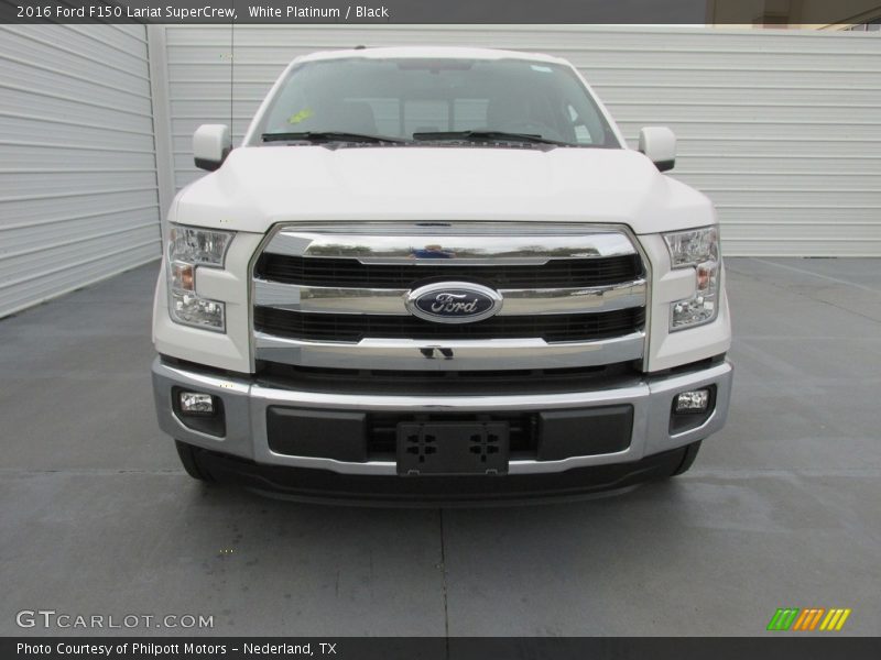 White Platinum / Black 2016 Ford F150 Lariat SuperCrew