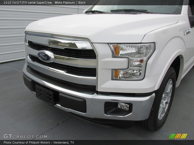 White Platinum / Black 2016 Ford F150 Lariat SuperCrew