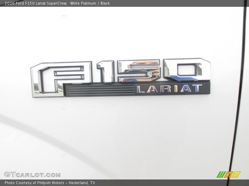 White Platinum / Black 2016 Ford F150 Lariat SuperCrew