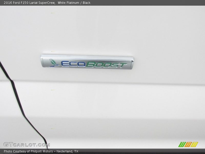 White Platinum / Black 2016 Ford F150 Lariat SuperCrew