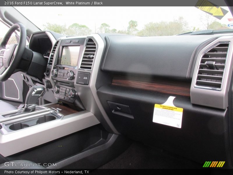 White Platinum / Black 2016 Ford F150 Lariat SuperCrew
