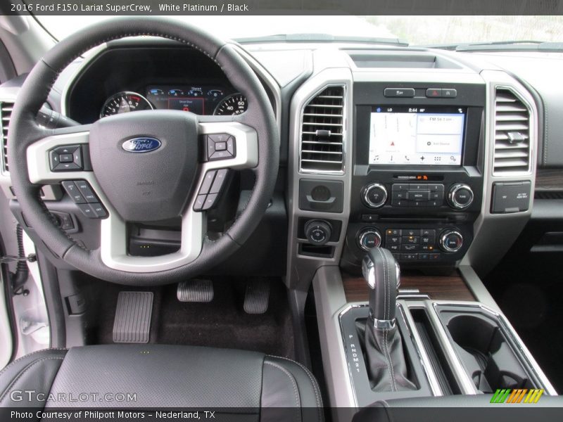 White Platinum / Black 2016 Ford F150 Lariat SuperCrew