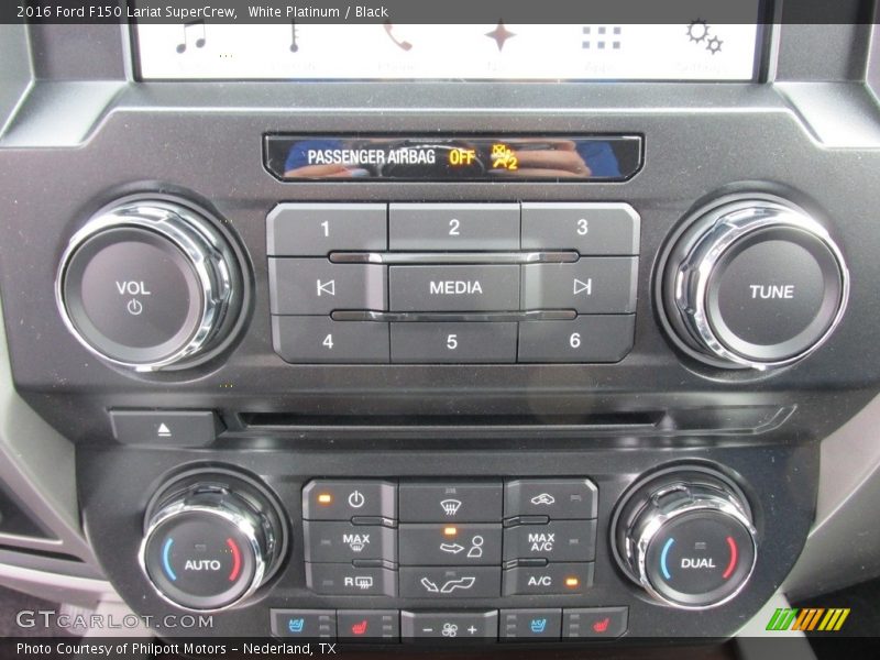 White Platinum / Black 2016 Ford F150 Lariat SuperCrew