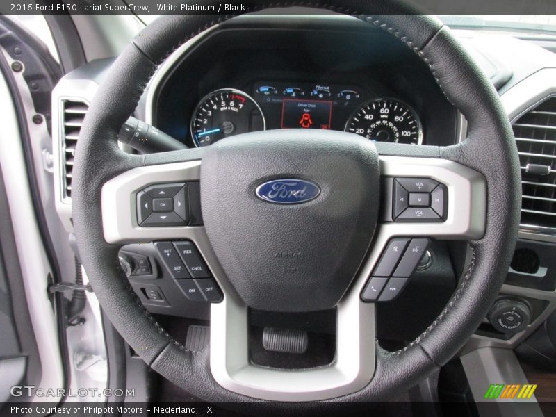 White Platinum / Black 2016 Ford F150 Lariat SuperCrew