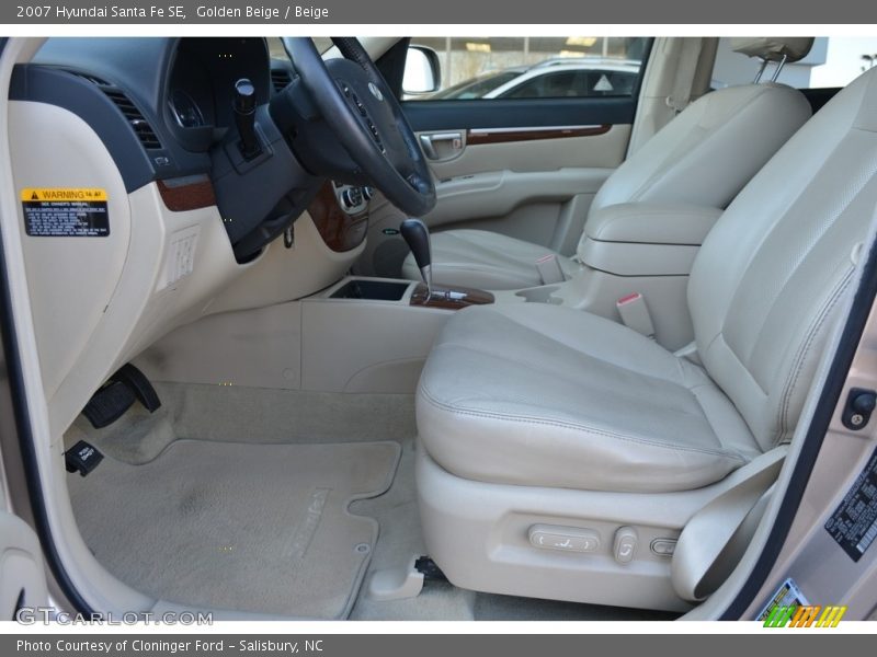 Golden Beige / Beige 2007 Hyundai Santa Fe SE