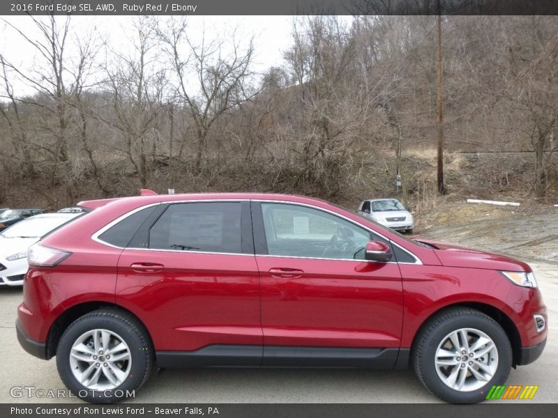 Ruby Red / Ebony 2016 Ford Edge SEL AWD