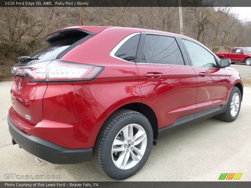 Ruby Red / Ebony 2016 Ford Edge SEL AWD