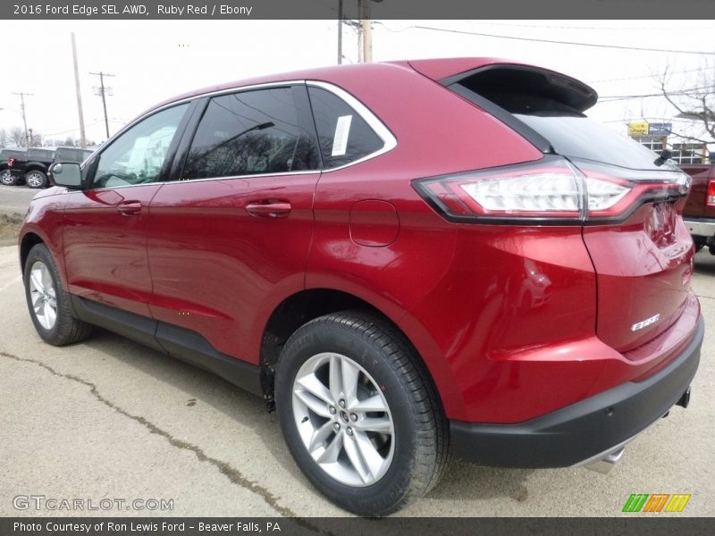 Ruby Red / Ebony 2016 Ford Edge SEL AWD