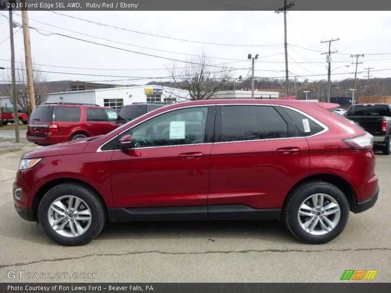 Ruby Red / Ebony 2016 Ford Edge SEL AWD