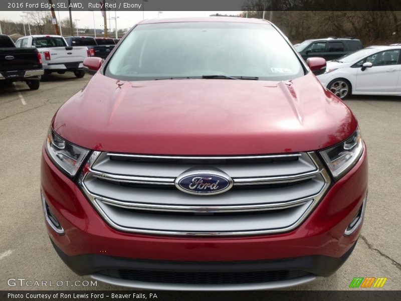 Ruby Red / Ebony 2016 Ford Edge SEL AWD
