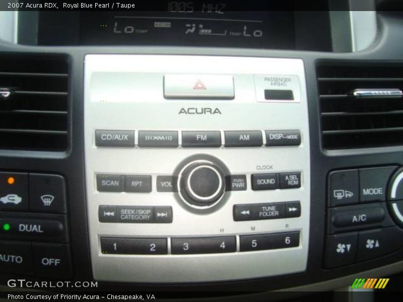 Royal Blue Pearl / Taupe 2007 Acura RDX