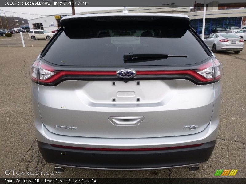 Ingot Silver / Dune 2016 Ford Edge SEL AWD