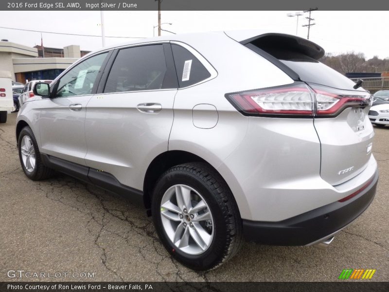 Ingot Silver / Dune 2016 Ford Edge SEL AWD