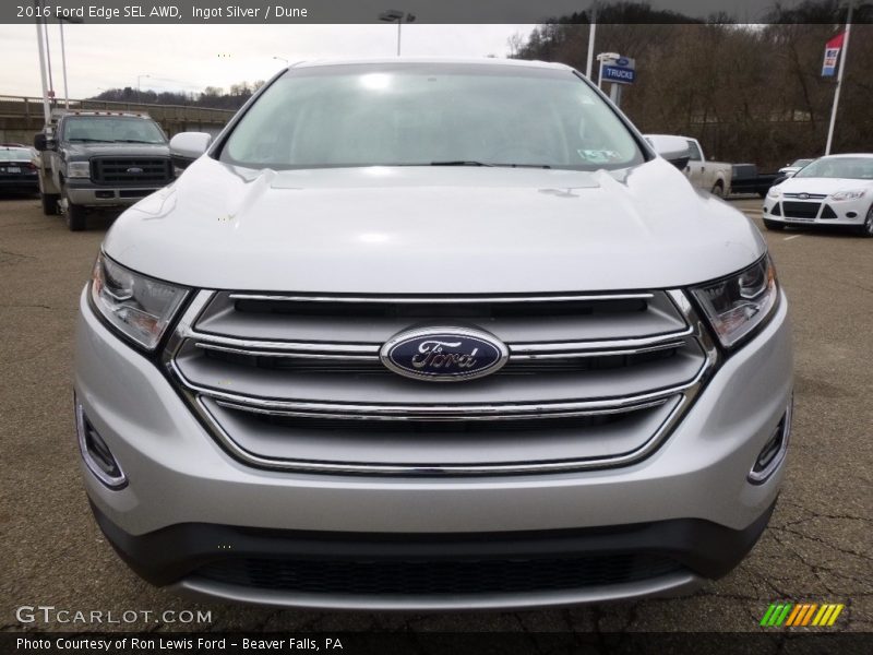 Ingot Silver / Dune 2016 Ford Edge SEL AWD