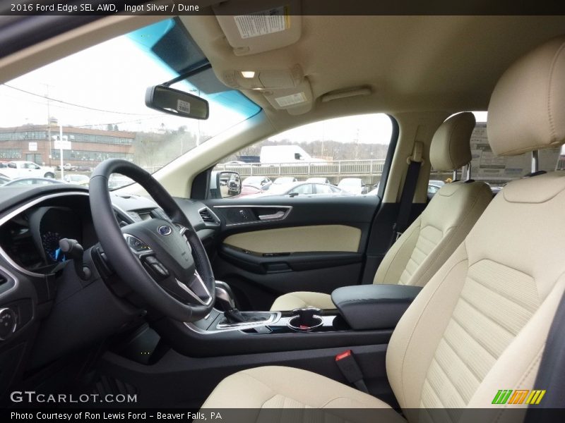 Front Seat of 2016 Edge SEL AWD