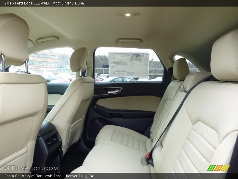 Rear Seat of 2016 Edge SEL AWD