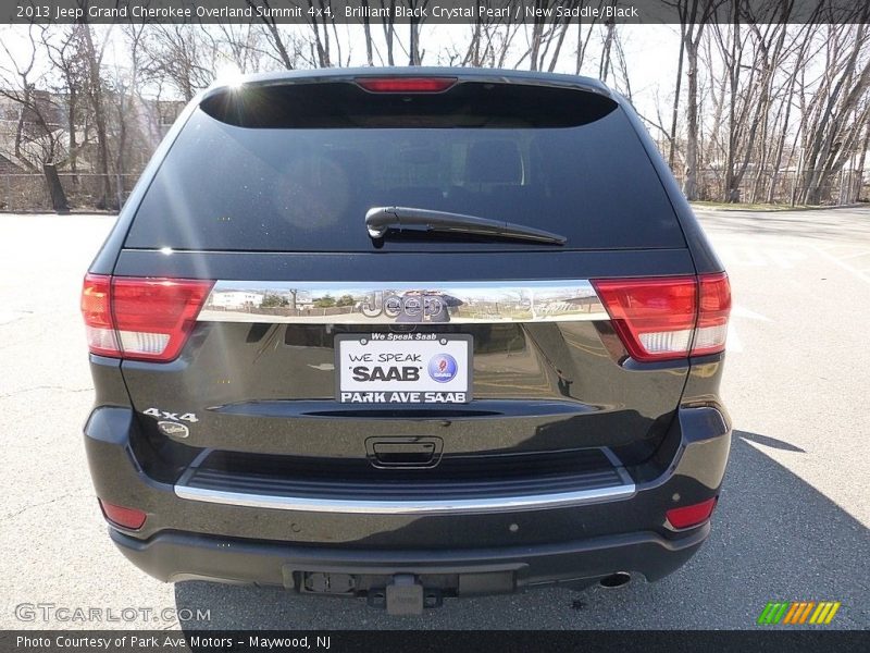 Brilliant Black Crystal Pearl / New Saddle/Black 2013 Jeep Grand Cherokee Overland Summit 4x4