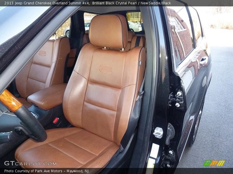 Brilliant Black Crystal Pearl / New Saddle/Black 2013 Jeep Grand Cherokee Overland Summit 4x4