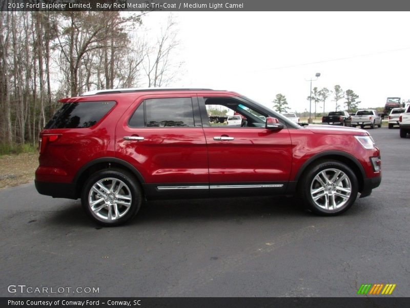 Ruby Red Metallic Tri-Coat / Medium Light Camel 2016 Ford Explorer Limited