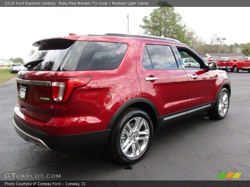 Ruby Red Metallic Tri-Coat / Medium Light Camel 2016 Ford Explorer Limited