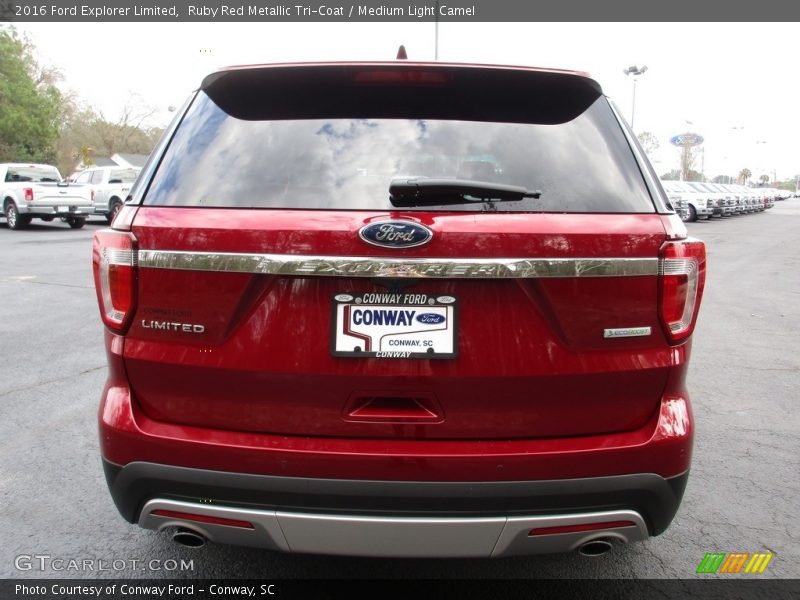Ruby Red Metallic Tri-Coat / Medium Light Camel 2016 Ford Explorer Limited