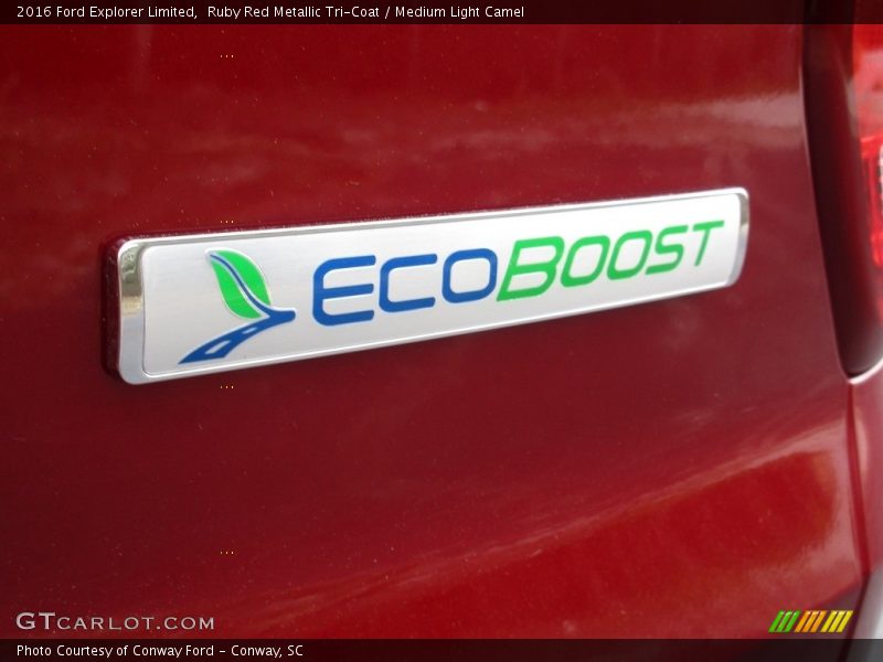 Ruby Red Metallic Tri-Coat / Medium Light Camel 2016 Ford Explorer Limited