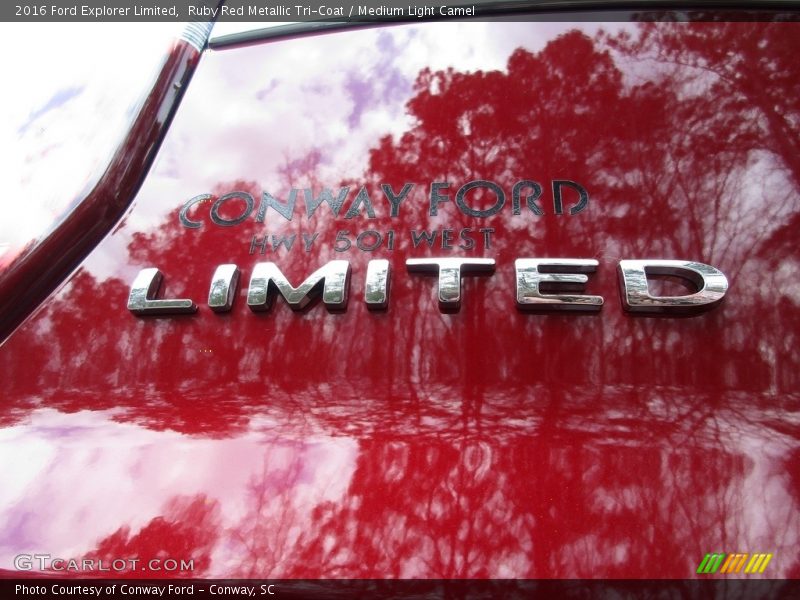 Ruby Red Metallic Tri-Coat / Medium Light Camel 2016 Ford Explorer Limited