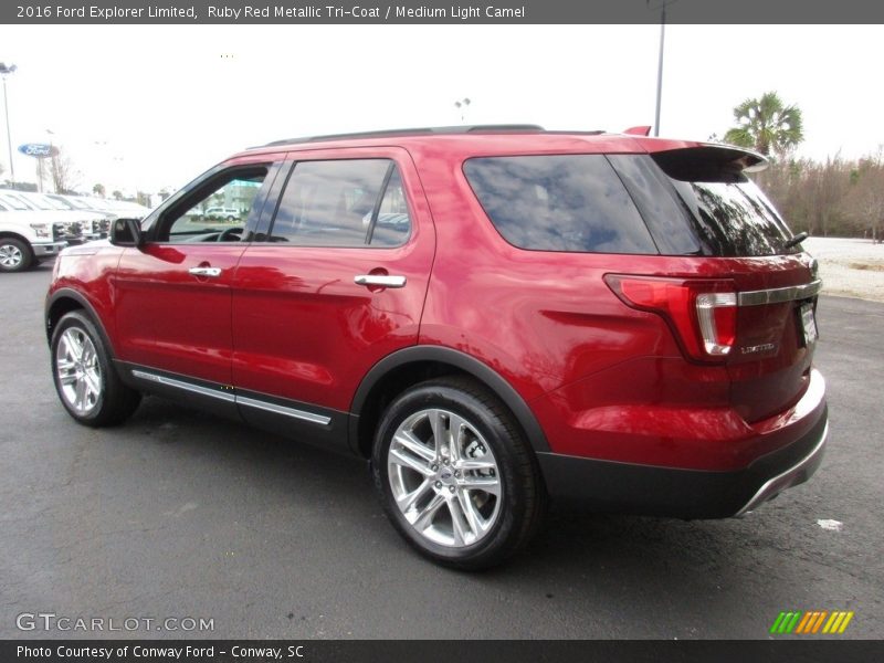 Ruby Red Metallic Tri-Coat / Medium Light Camel 2016 Ford Explorer Limited