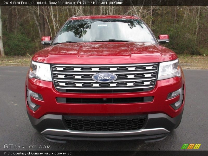 Ruby Red Metallic Tri-Coat / Medium Light Camel 2016 Ford Explorer Limited