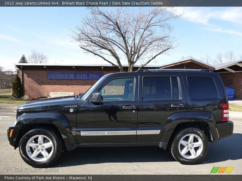 Brilliant Black Crystal Pearl / Dark Slate Gray/Dark Saddle 2012 Jeep Liberty Limited 4x4