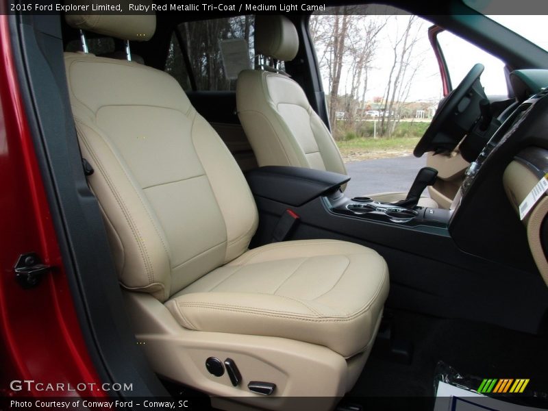 Ruby Red Metallic Tri-Coat / Medium Light Camel 2016 Ford Explorer Limited