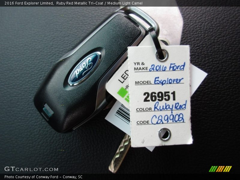 Ruby Red Metallic Tri-Coat / Medium Light Camel 2016 Ford Explorer Limited