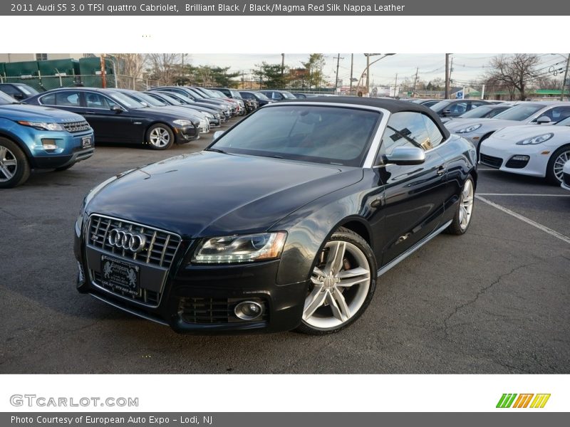 Brilliant Black / Black/Magma Red Silk Nappa Leather 2011 Audi S5 3.0 TFSI quattro Cabriolet