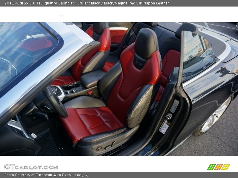 Brilliant Black / Black/Magma Red Silk Nappa Leather 2011 Audi S5 3.0 TFSI quattro Cabriolet