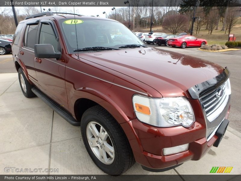 Dark Copper Metallic / Black 2010 Ford Explorer XLT 4x4