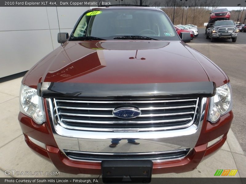 Dark Copper Metallic / Black 2010 Ford Explorer XLT 4x4