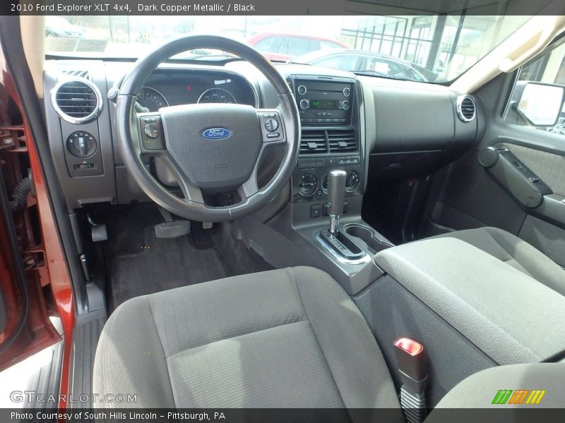 Dark Copper Metallic / Black 2010 Ford Explorer XLT 4x4
