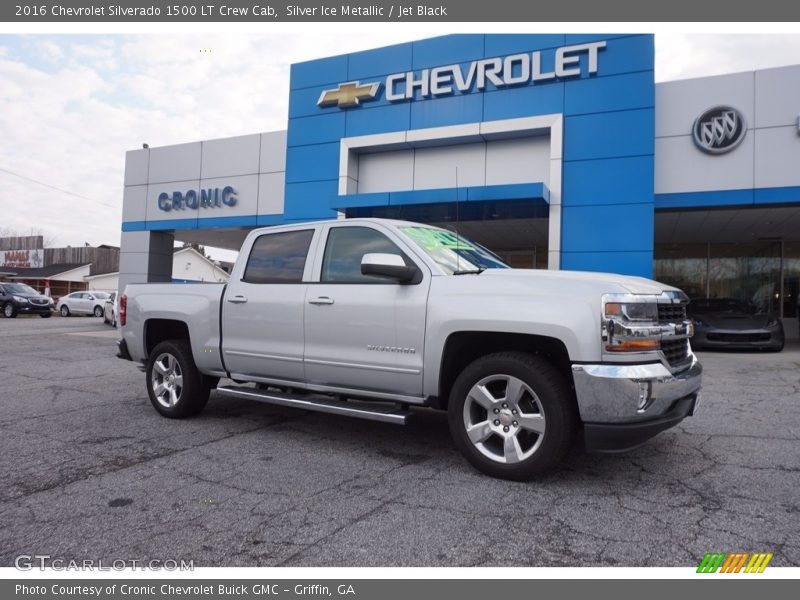 Silver Ice Metallic / Jet Black 2016 Chevrolet Silverado 1500 LT Crew Cab