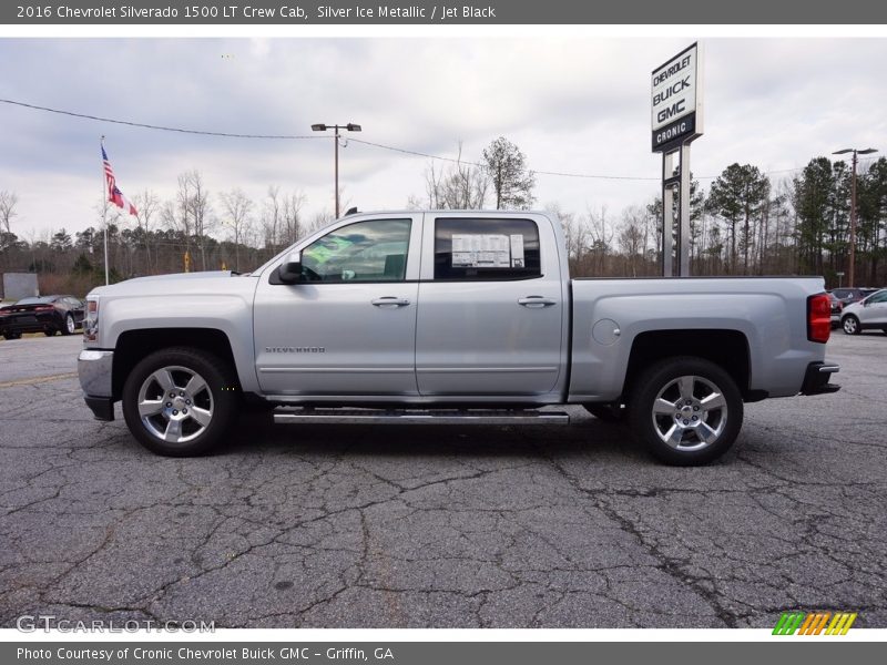 Silver Ice Metallic / Jet Black 2016 Chevrolet Silverado 1500 LT Crew Cab